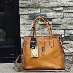 Cavalcanti Tan Leather Tote Bag